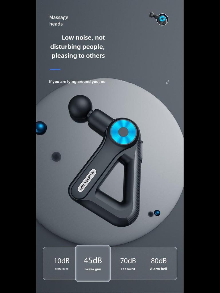 Электрический треугольный массажный пистолет для расслабления мышц и фитнеса