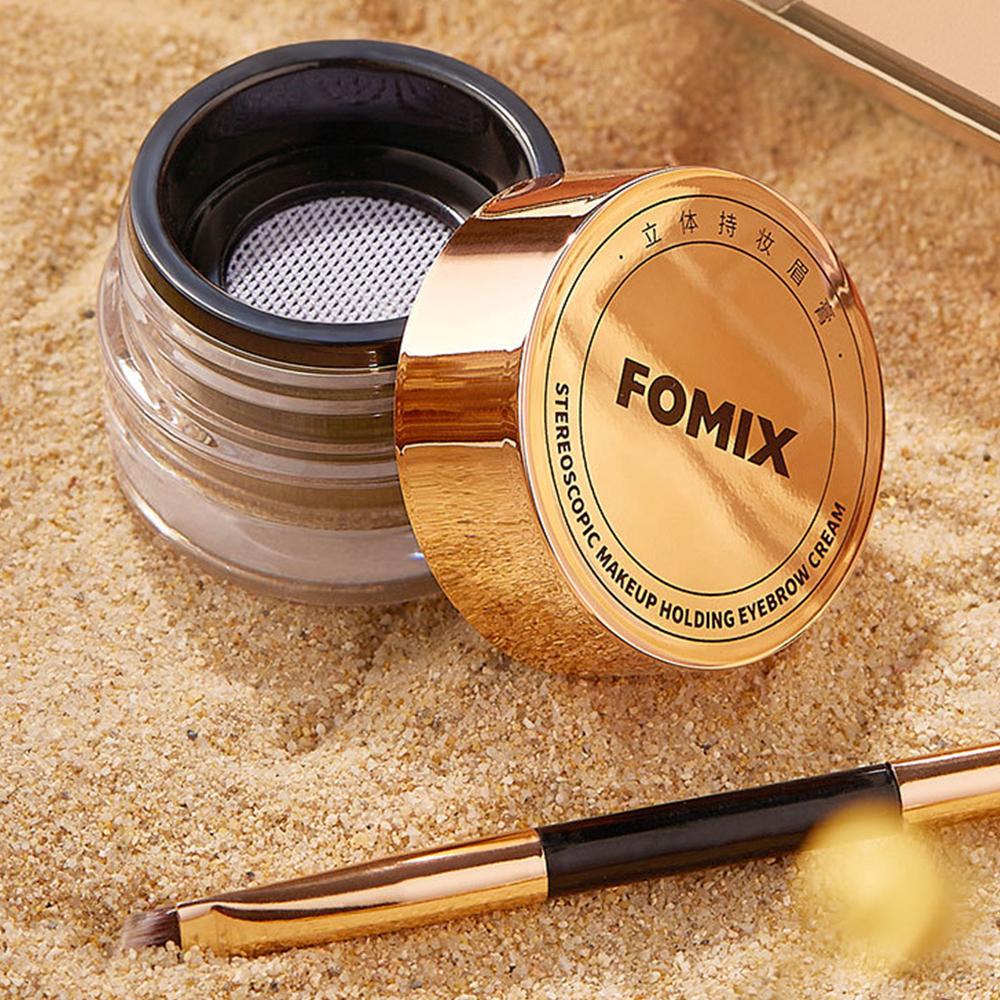 FOMIX 3-цветный гель для бровей, стойкий, водостойкий и устойчивый к поту, не размазывается, пудра для бровей