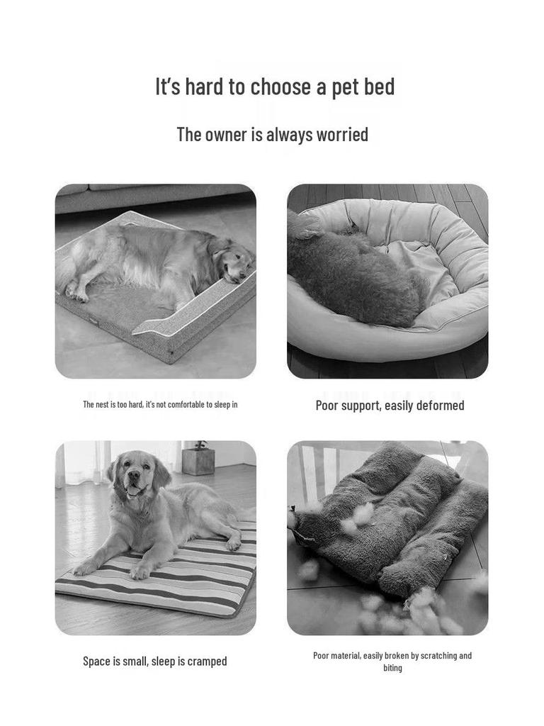 Plush Thickened Winter Dog Bed - Large, Soft & Comfortable Pet Sleeping Pad