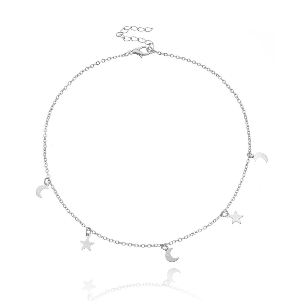 Европа, Америка, трендовое колье с подвеской в виде полумесяца и пятиконечной звезды для женщин, популярные вещи с индивидуальным темпераментом