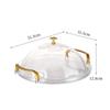 Cake Stand Transparent Cake Tray Plastic with Dome Lid Serving Tray Drop Resistant with Handle Tea Trays Afternoon Tea