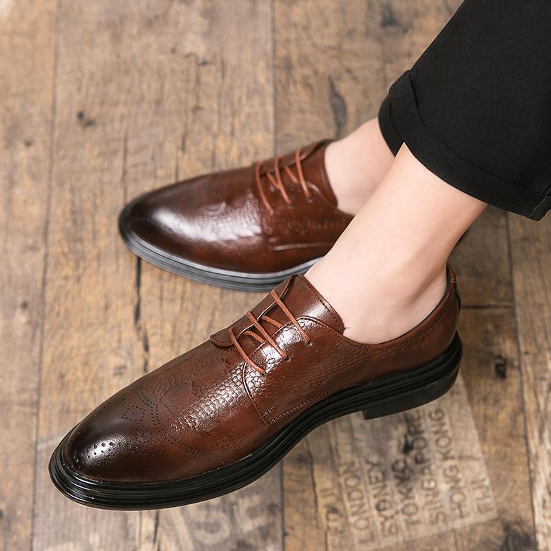 Large Size Leather Shoes 2025 Business Autumn New Men's Leather Shoes Size 37 Formal Men's Shoes Foreign Trade Casual Shoes Men's