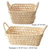 Beige Storage Basket Corn Husk Rectangle Square Sundries Organizer Box Candy Snacks Tea Room Display Basket Home Shop Hotel