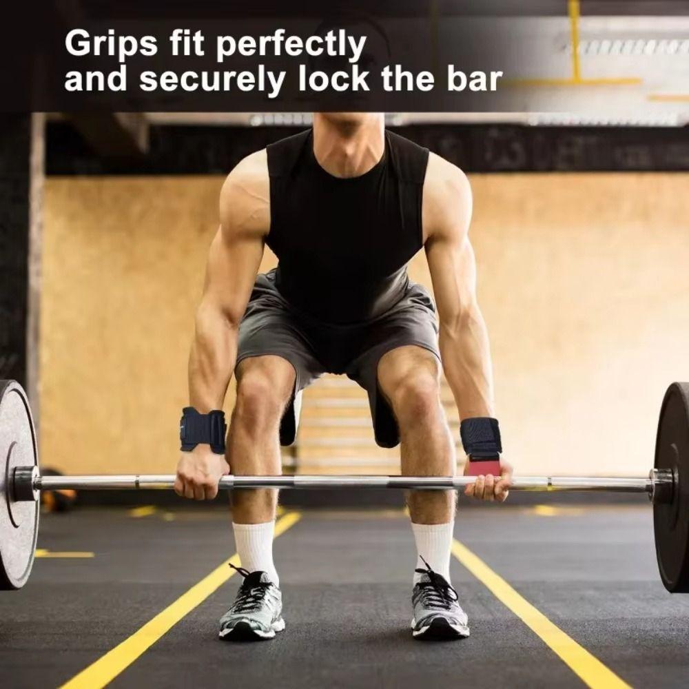 1 шт./пара Нескользящие вспомогательные силовые напульсники с крюками для подтягиваний, стальные крюки, ремешок, тренажерный зал
