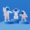 Polyvinyl Chloride 3Pcs Astronaut Action Figurine Home Decor Astronaut Statue Study Office Desk Decor Showpiece Gift Accessories