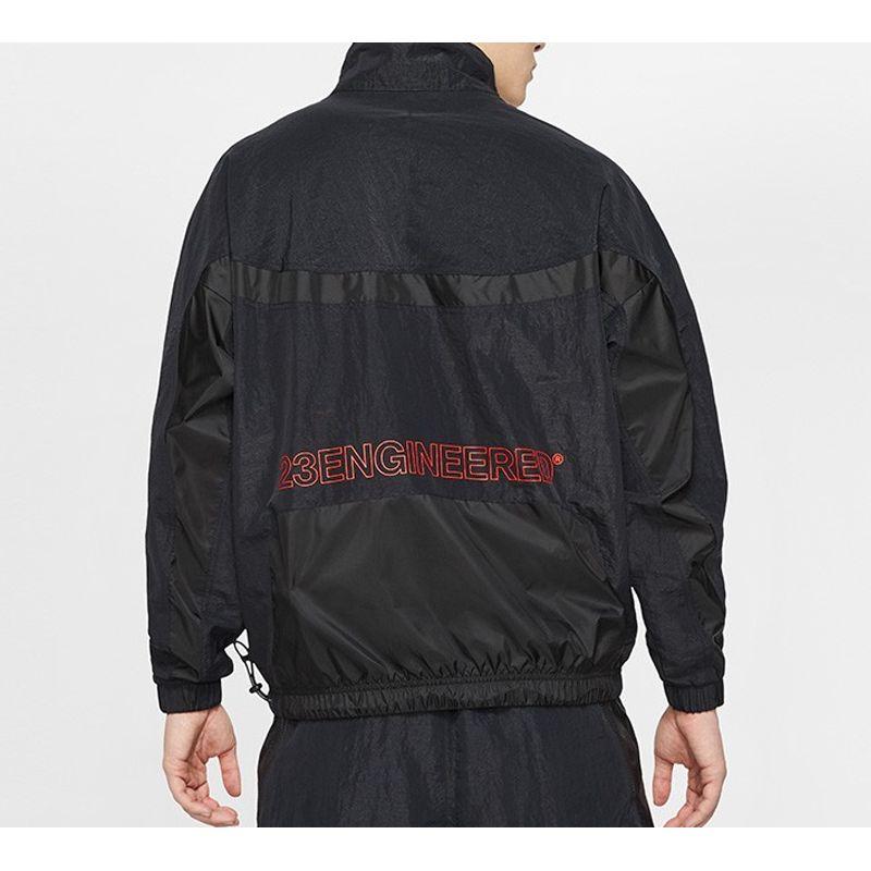 Jordan 23 Engineered Rubber Patch Свободная куртка с воротником-стойкой Мужские куртки Черные CN4579-010
