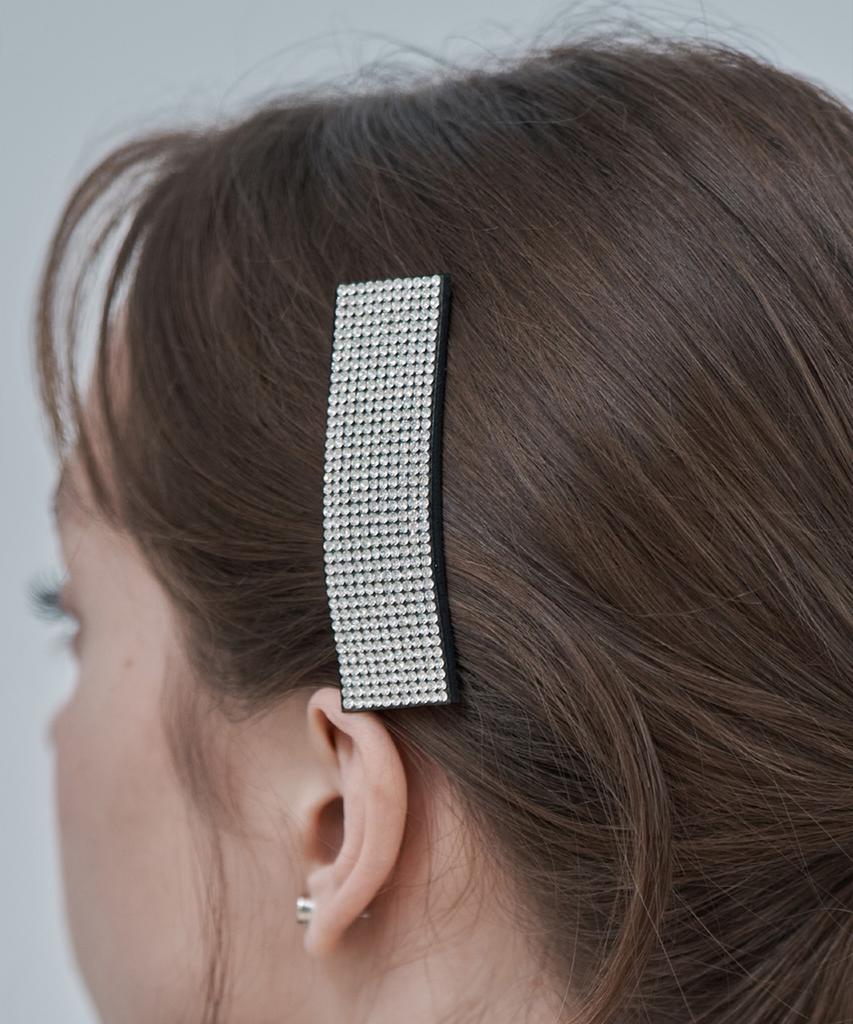 Ellejewelry Широкая квадратная заколка для волос с кубическим цирконием Elhp016