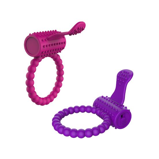 Yousheng Men Cock Ring Ejaculation Delay Vibrate Tongue Design Sexual Stimulation Silicone Men Tentacles Nozzle Penis Ring for Bedroom