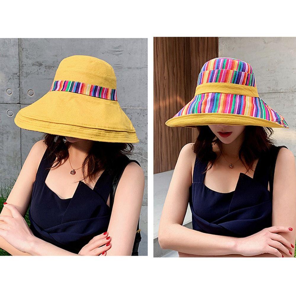 Autumn Basin Cap Retro National Sun Protection Summer Wide Brim Beach Sun Hat Sun Hat Womens