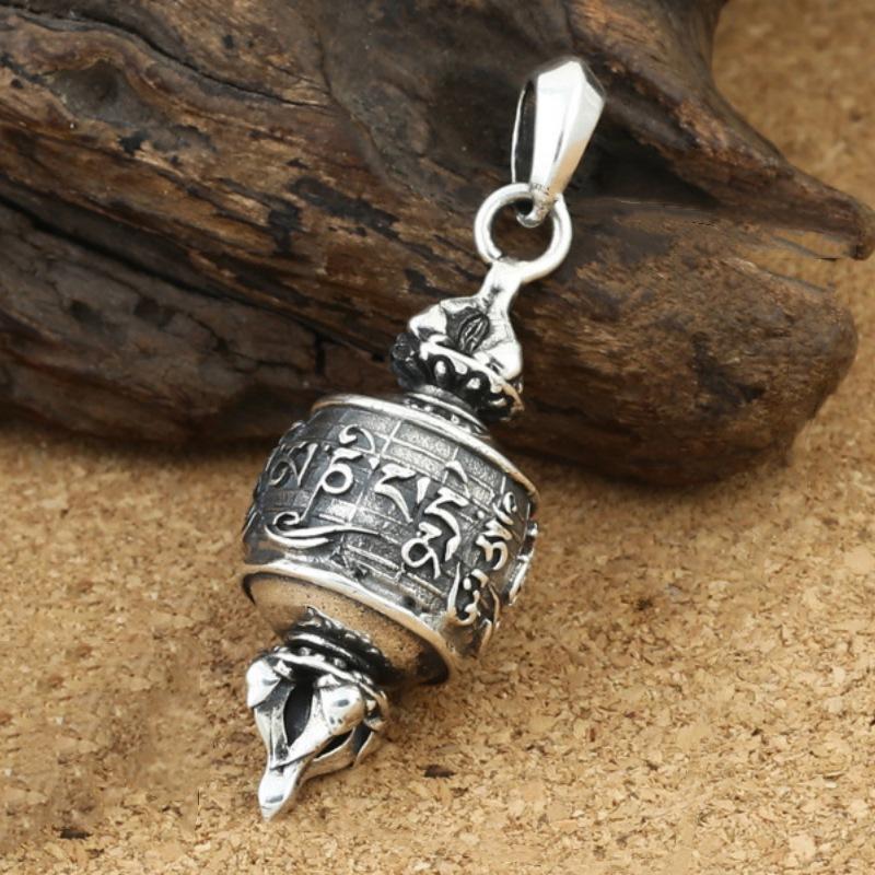 Модная ретро-кулон-цепочка с подвеской в виде мантры Gawu в виде шести символов для мужчин и женщин