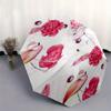 Flamingo Pattern Theme 8 Bone Hand Automatic Folding Umbrella, Compact and Portable Design, A Perfect Gift for Birthday, Christmas or Busine
