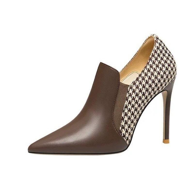 Мода 2024 года, весна и осень, новые остроносые, с глубоким вырезом, сетчатая строчка, телесного цвета, туфли на тонком каблуке, банкетное платье, женская обувь маленького размера