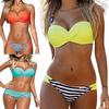Sexy Bikini Striped Push Up Women Bra Briefs Swimsuit Bathing Suit for