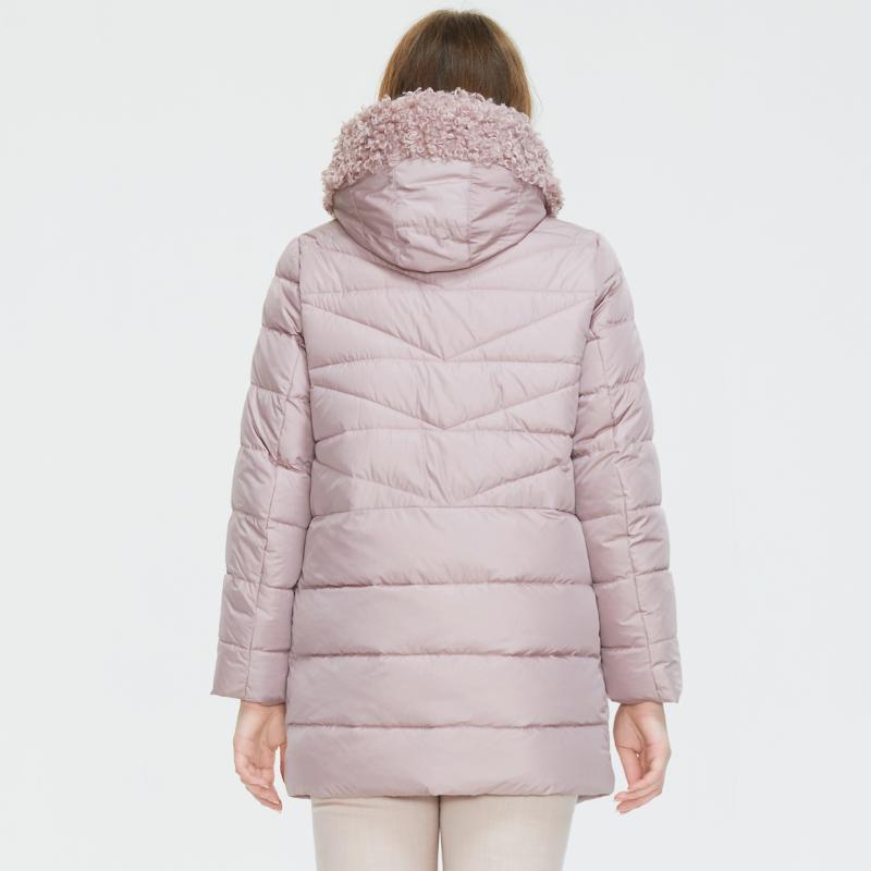 Astrid Зимнее женское пальто средней длины с меховым воротником, пуховик, парка с капюшоном, модная верхняя одежда