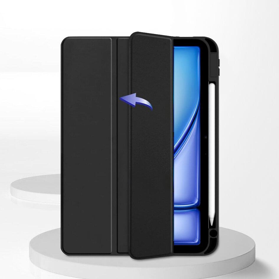 Case for iPad Air 11" M4 2026 / M3 2025 / M2 2024, Smartcase Hybrid, with stylus holder, black