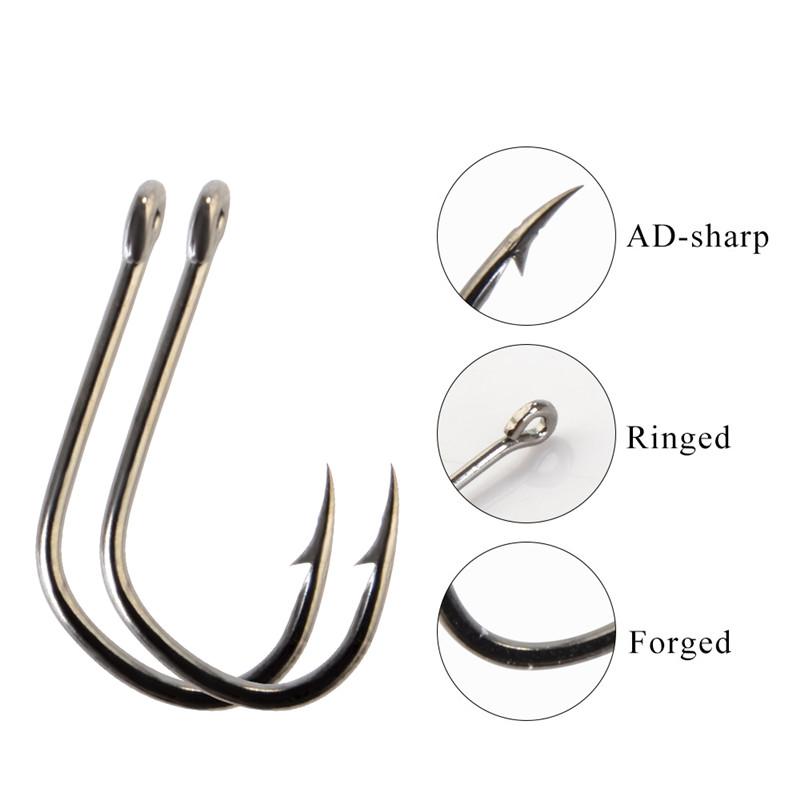 FTK круглый золото-никелевый большой кольцевой морской крючок 6 #-10 # 100 шт./кор. крючок японский крючок, используемый для ловли карпа, крючок для приманки