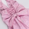 Spring Women's Fashion Is Sexy Slim Jacquard Halter Bow Dress