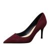 Sexy Pointed Toe High Heels Shoes Women Shallow Office Pumps Shoes Spring Suede Elegant 2024 Mujer New Stilettos