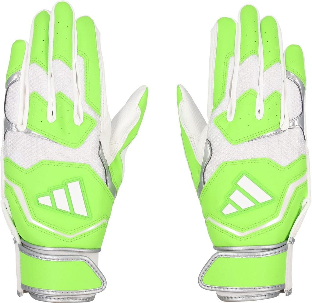 Adidas Baseball Batting 51 Lime X White LBG404 Gloves, Basic, (4211), Medium,