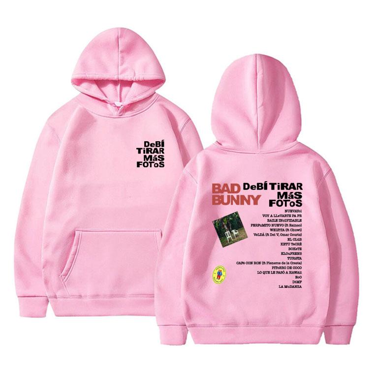 Горячий рэпер Bad Bunny 2025 Новый альбом Debi Tirar Mas Fotos DTMF Худи Мужчины Женщины Мода Оверсайз Пуловер Мужской Винтажные Худи