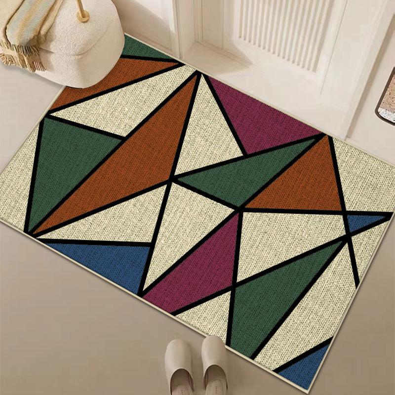 Льняной коврик для входной двери, противоскользящий коврик для ног у входа, бытовой кухонный коврик, грязеотталкивающий коврик для двери