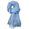 New Solid Color Thickened Warm Scarf Women's Winter High Sense White Versatile Lazy Fringed Shawl Scarf