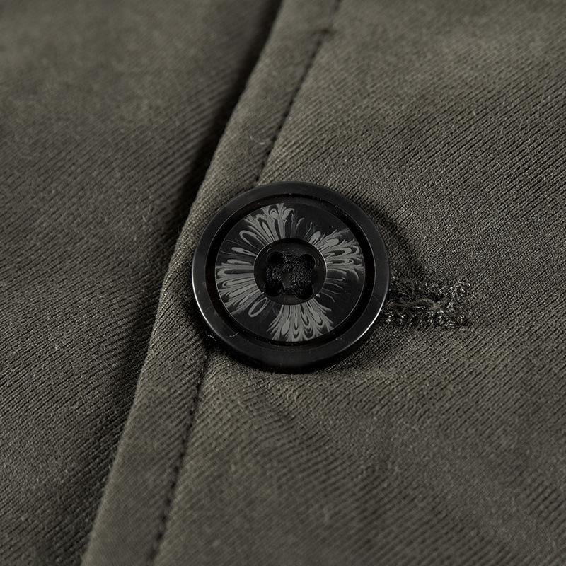 Мужское плюшевое утолщенное теплое пальто средней длины с меховым воротником из хлопка