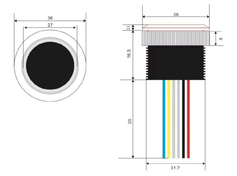 Sensor Button 12-24V 1A 32X20Mm Green