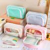 Large Capacity Girl Aesthetic Pencil Bag School Case Pen Holder Cute Stationery Simple Style Zipper Pencil Pouch School Supplies