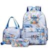 Cartoon Stitch School Backpack Lunch Bag Pencil Case Set for Kids Lightweight Durable Large Capacity