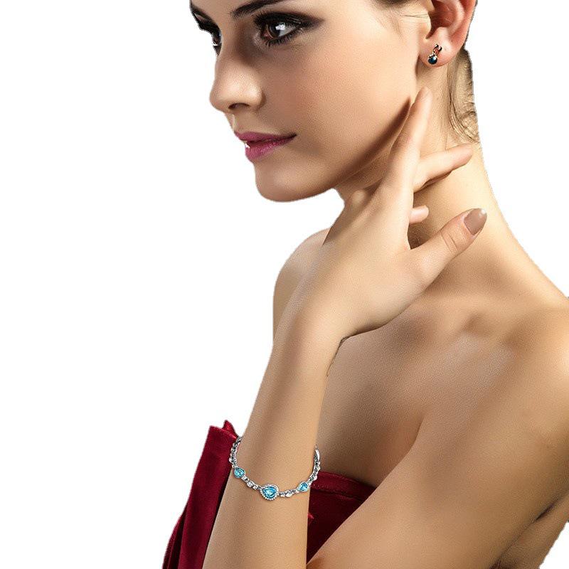 Женский модный браслет Heart of the Ocean с австрийским хрусталем и бриллиантами