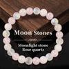 Браслет из розового кристалла «Лунный камень на удачу», Женская одежда для весны и лета, Ручная работа