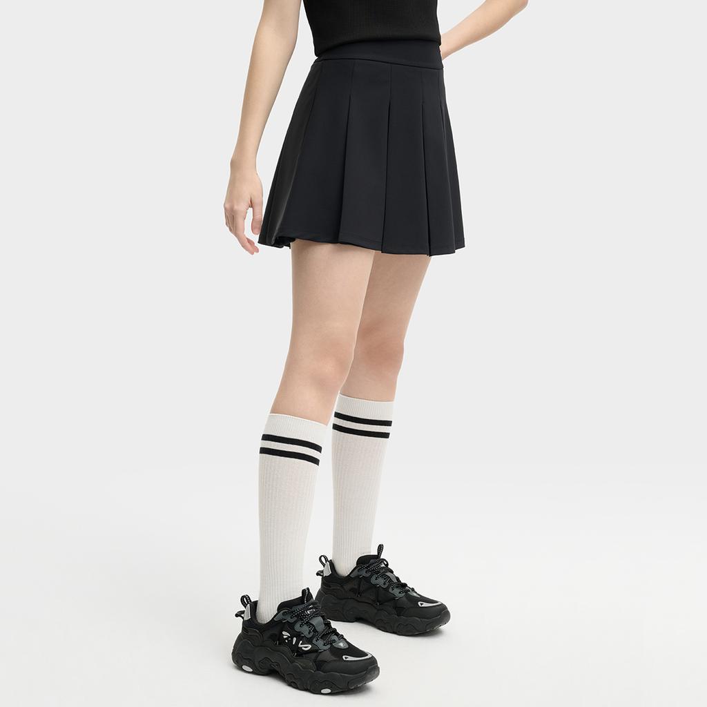 Новые повседневные короткие юбки для тенниса FILA для женщин, цвет «черный», BK A51W523301F-BK