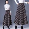 Autumn and Winter Women's Plus Size Slim Half Body Skirt In The Long Comfortable Tall Waisted Thin Large Hem Warm Skirt
