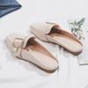Новые женские тапочки повседневная обувь модные женские кожаные мокасины без каблука туфли без застежек летние уличные легкие женские прогулочные туфли
