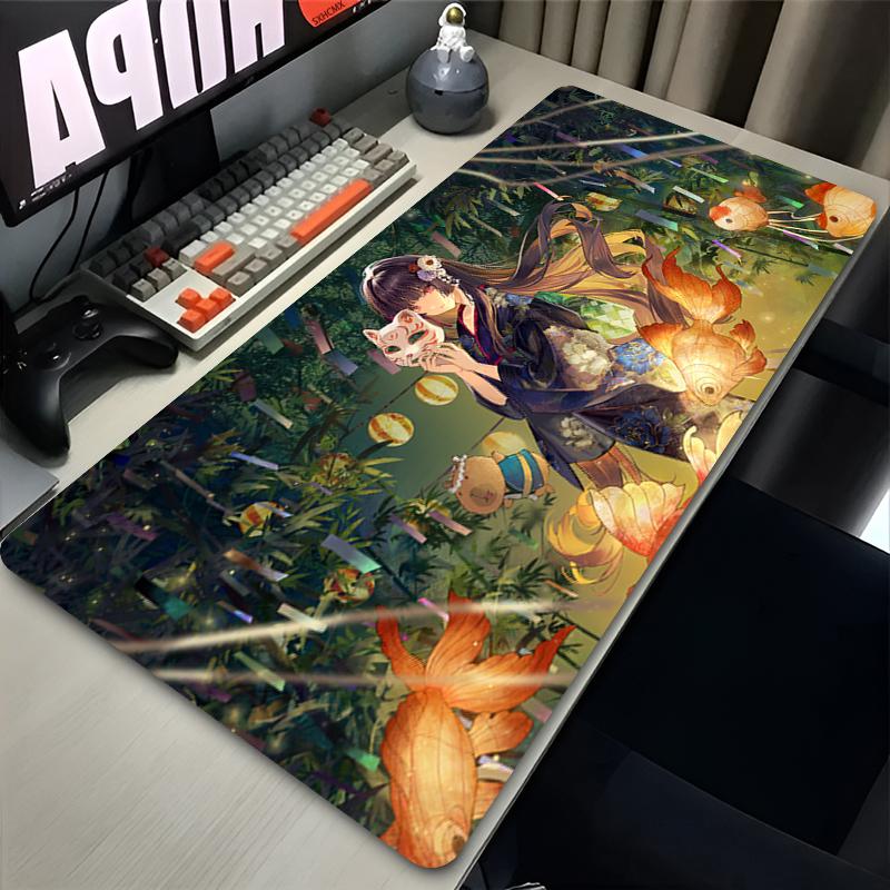Kawaii Chisa Mousepad Gaming Wuthering Waves Cute Anime Girl Mouse Pad Computer Desk Accessories Non-slip Rubber Keyboard Mats