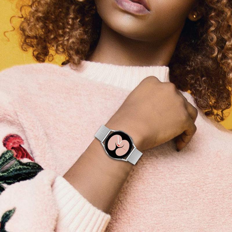 20 мм миланский ремешок для часов из тонкой сетки на замену для Samsung Galaxy Watch4 Classic 42 мм 46 мм/Galaxy Watch Active/Galaxy Watch Active2 40 мм 44 мм