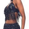 Tassel Belly Dance Bra Sequin Show Costumes Charming Performance Top  Women