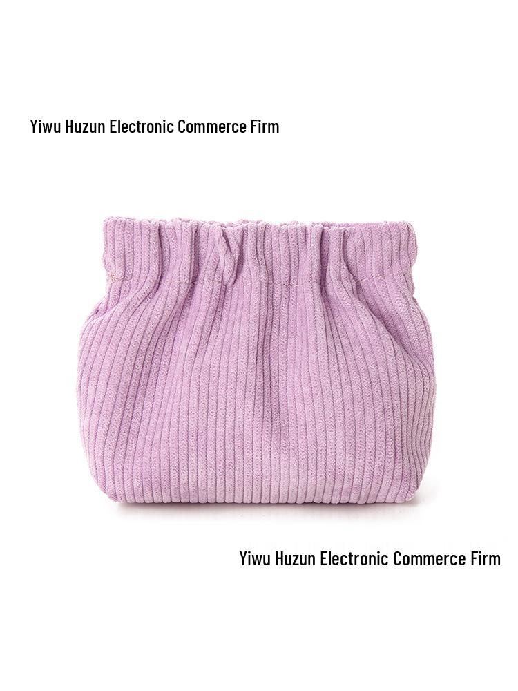 Вельветовый кошелек на кнопке для макияжа и украшений