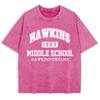 Индиана Хокинс 1983 Принты Выстиранные Футболки Мужские Хлопок Короткий Рукав Топы Базовые С Круглым Вырезом Оверсайз Футболка Одежда