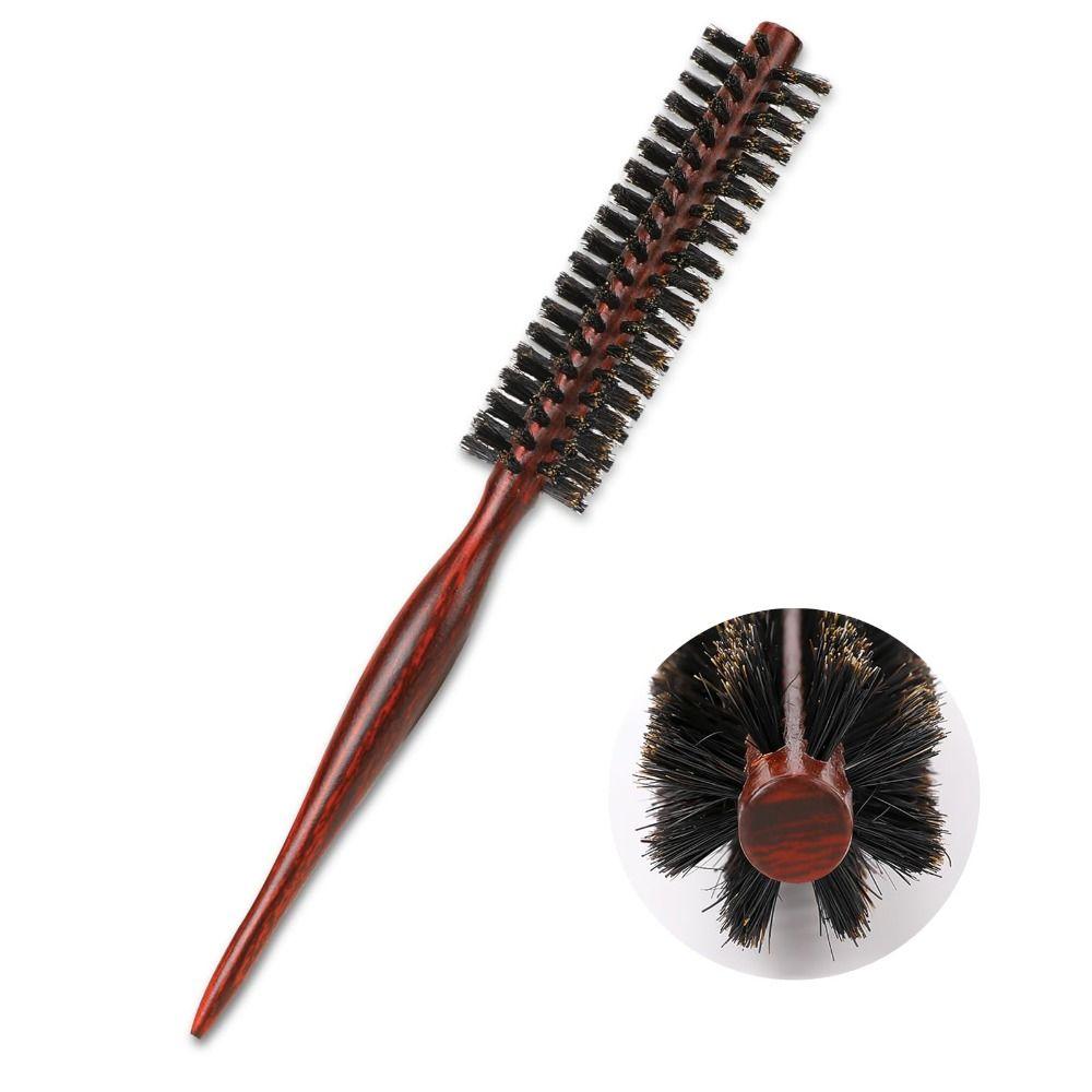 Hair Brush Small Round Brush Wooden Handle Hair Curly Comb New Blow Drying Brush Home