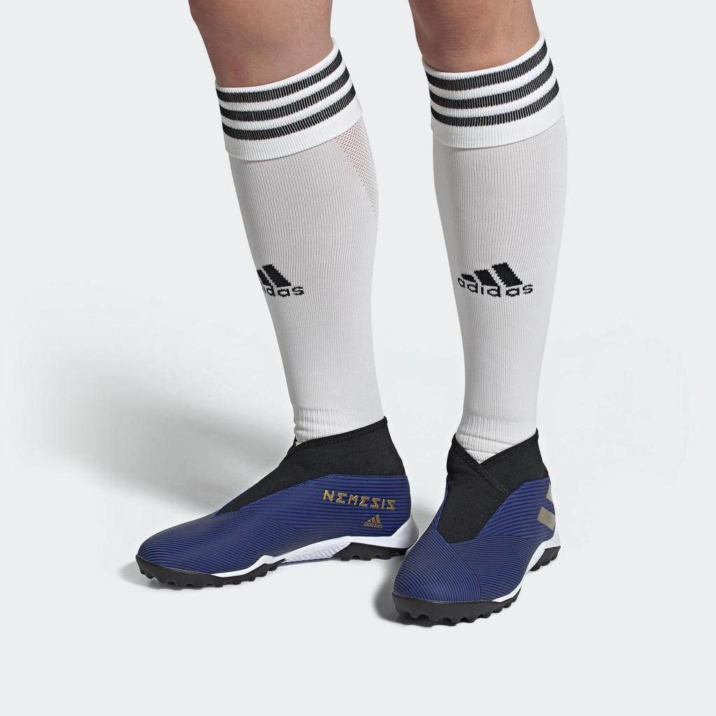 Adidas Футбольные бутсы Nemeziz Tango 19.3 с круглым носком TF для мужчин сине-черные EF0387