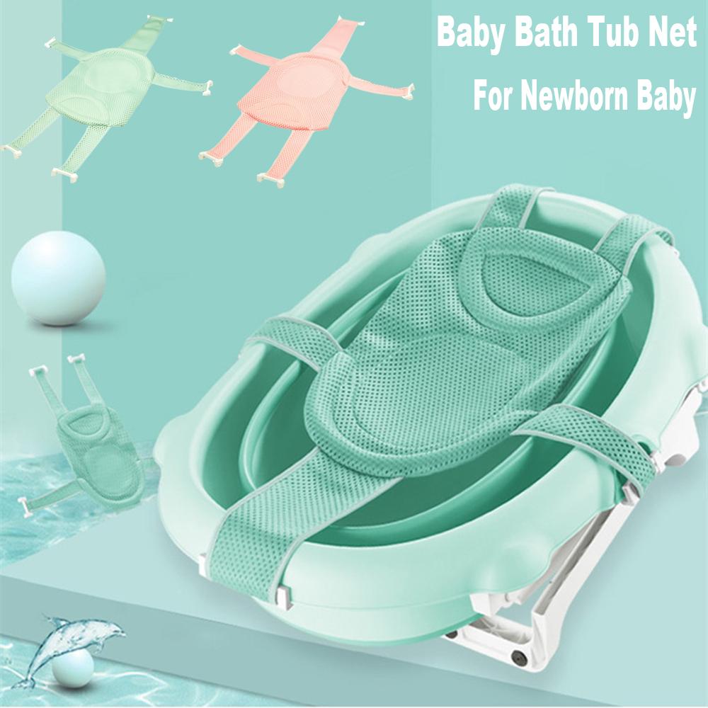 New Shower Pillow Newborn Support Cushion Bathtub Seat Baby Bath Net Bath Tub Pad