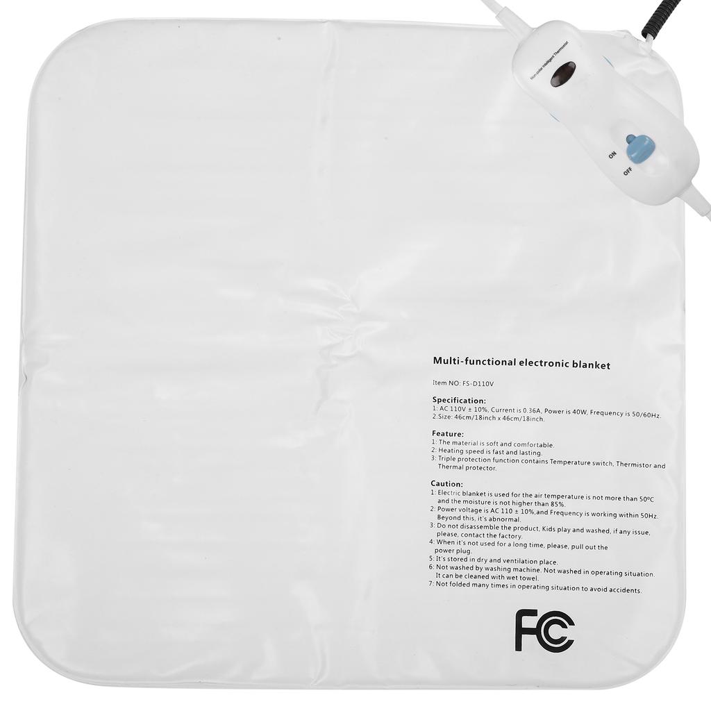 40 Вт электрическая грелка для домашних животных, сохраняющая тепло, коврик из ПВХ с функцией автоматического отключения питания для собак и кошек