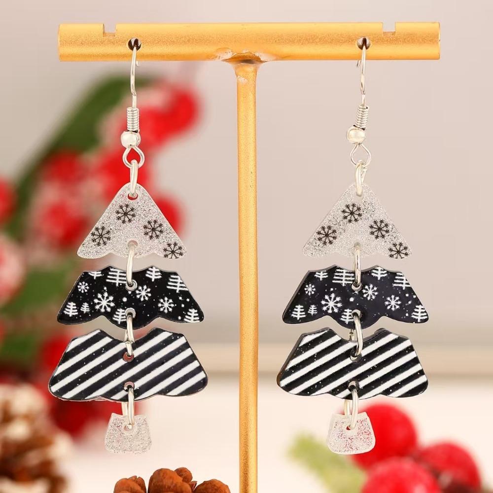 Cartoon Style Stud Earrings Acrylic Material Star Earrings Sweet Tree Earrings Women Wear