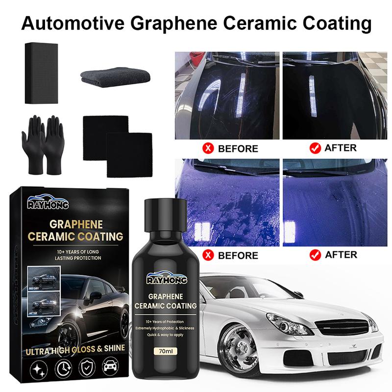 5-1PCS 70ML Nano Ceramic Graphene Coating Super Hydrophobic UV Glow Paint Protection Liquid Advanced Car Maintenance Technology
