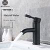 Matte Black Single Handle Cold Warm Water Basin Faucet Bathroom Cabinet Faucet Contracted Basin Faucet Deck Mounted