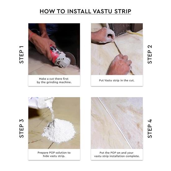 Pure Copper Strip Vastu Remedy for Entrance, Maha Vastu Remedy for Toilet Correction and Zone