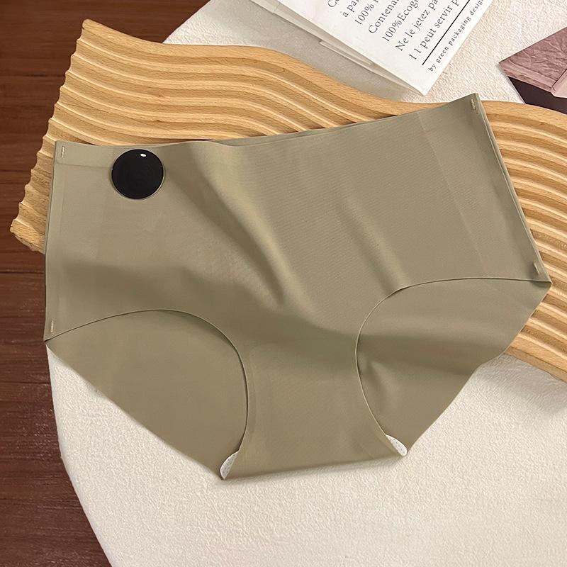 Женское бесшовное шелковое нижнее белье Mulberry, не оставляющее следов, ультратонкие сексуальные эластичные мягкие треугольные трусики с высокой талией M-XL