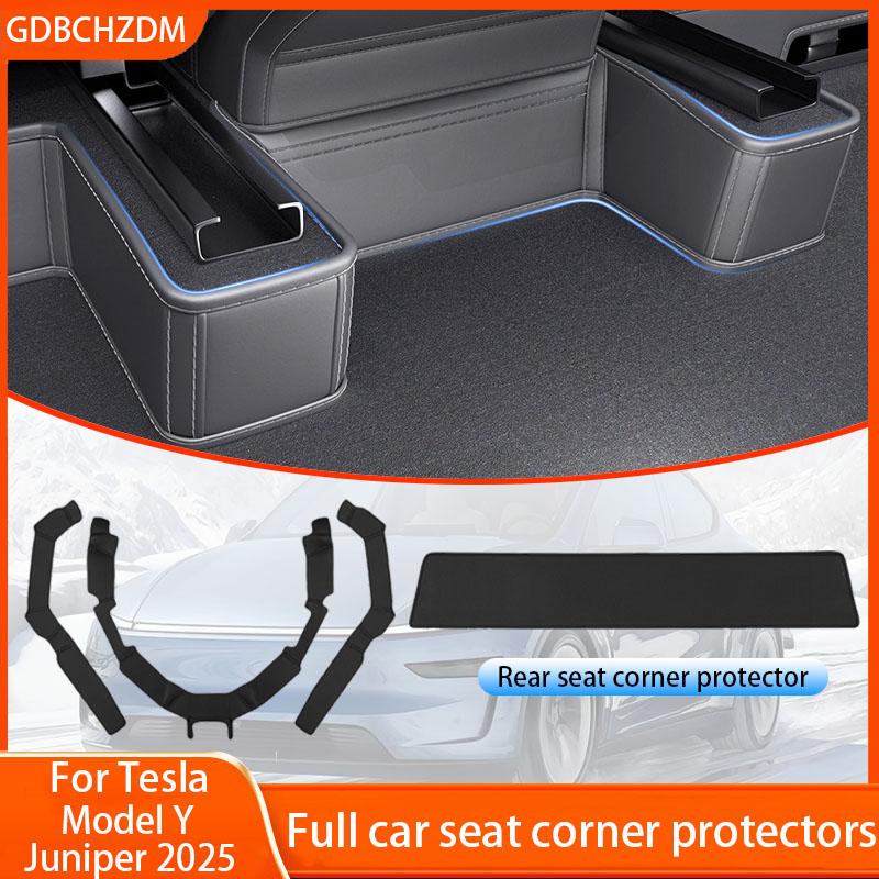 For Tesla Model Y Juniper 2025 Nappa Leather Front and rear Under seat corner protectors vehicle Car Interior Accessories